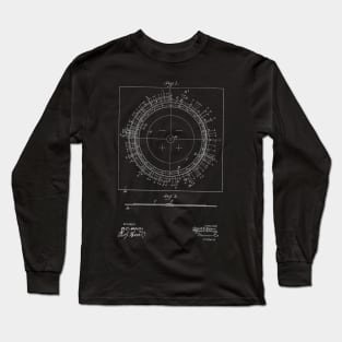 Star Finder Vintage Patent Hand Drawing Long Sleeve T-Shirt